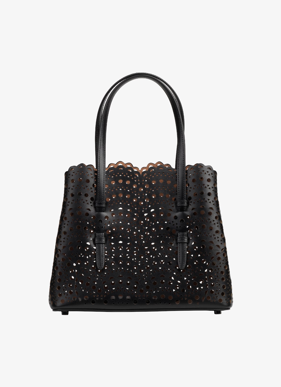 MINA 25 BAG IN VIENNE WAVE CALFSKIN ALAÏA BLACK MINA 25 BAG IN VIENNE WAVE CALFSKIN